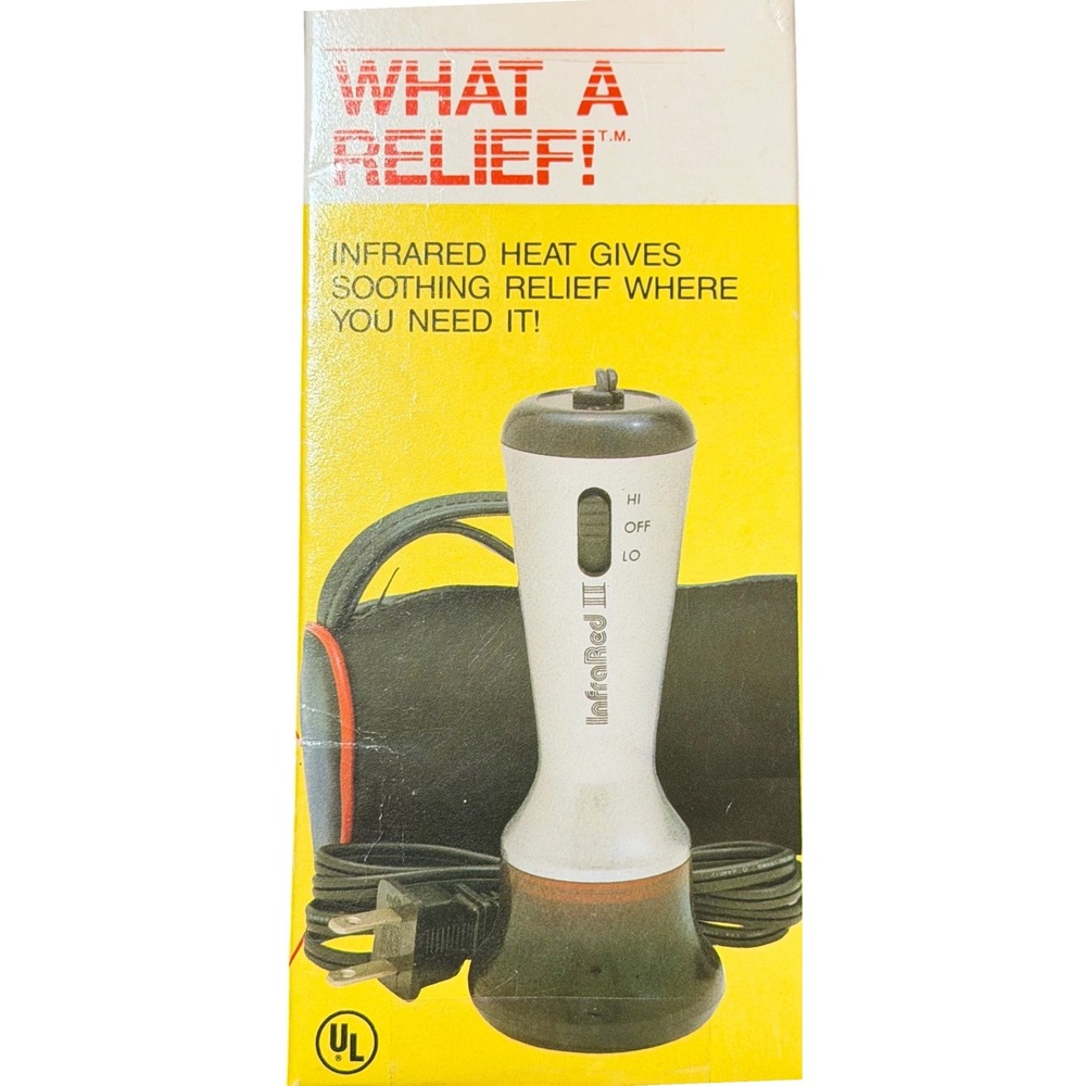 HealthTeam What A Relief Infrared Heat Massager Handheld Wand 510-500 Vintage